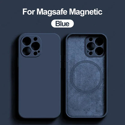 ﻿Vora  iPhone Magsafe Magnetic (Liquid Silicone) Case For 15 14 13 12 11 Pro Max 15 Plus Accessories Wireless Charge Cover