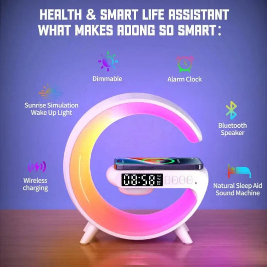 ﻿Universal Shop  G-LAMP Bluetooth Speaker | Clock | Fast Wireless Charging