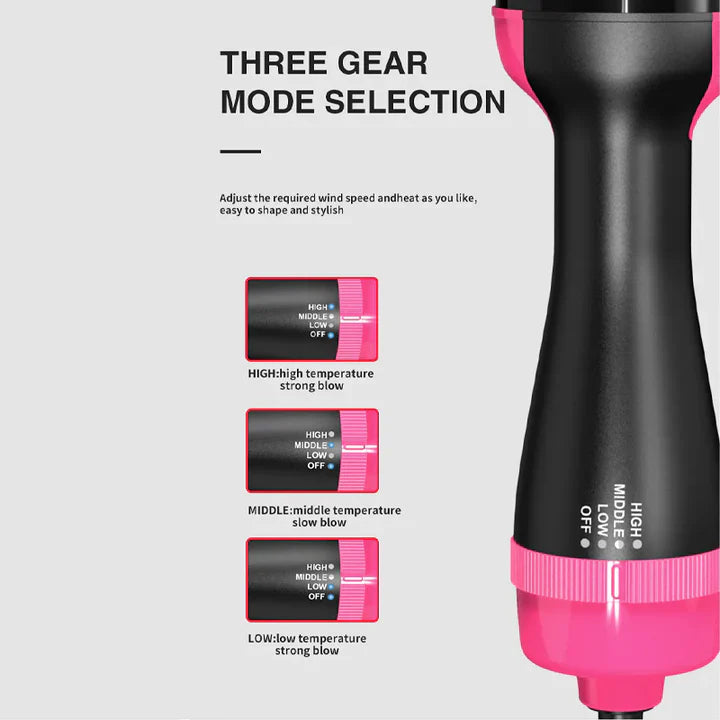 ﻿VORA  3 in 1 Hot Air Brush Hair Dryer & Styler